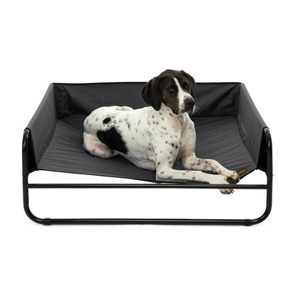 High Walled Outdoor Trampoline Pet Bed Cot - Black Charlie's Pet Products