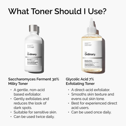 The Ordinary Glycolic Acid 7% Exfoliating Toner Comparison